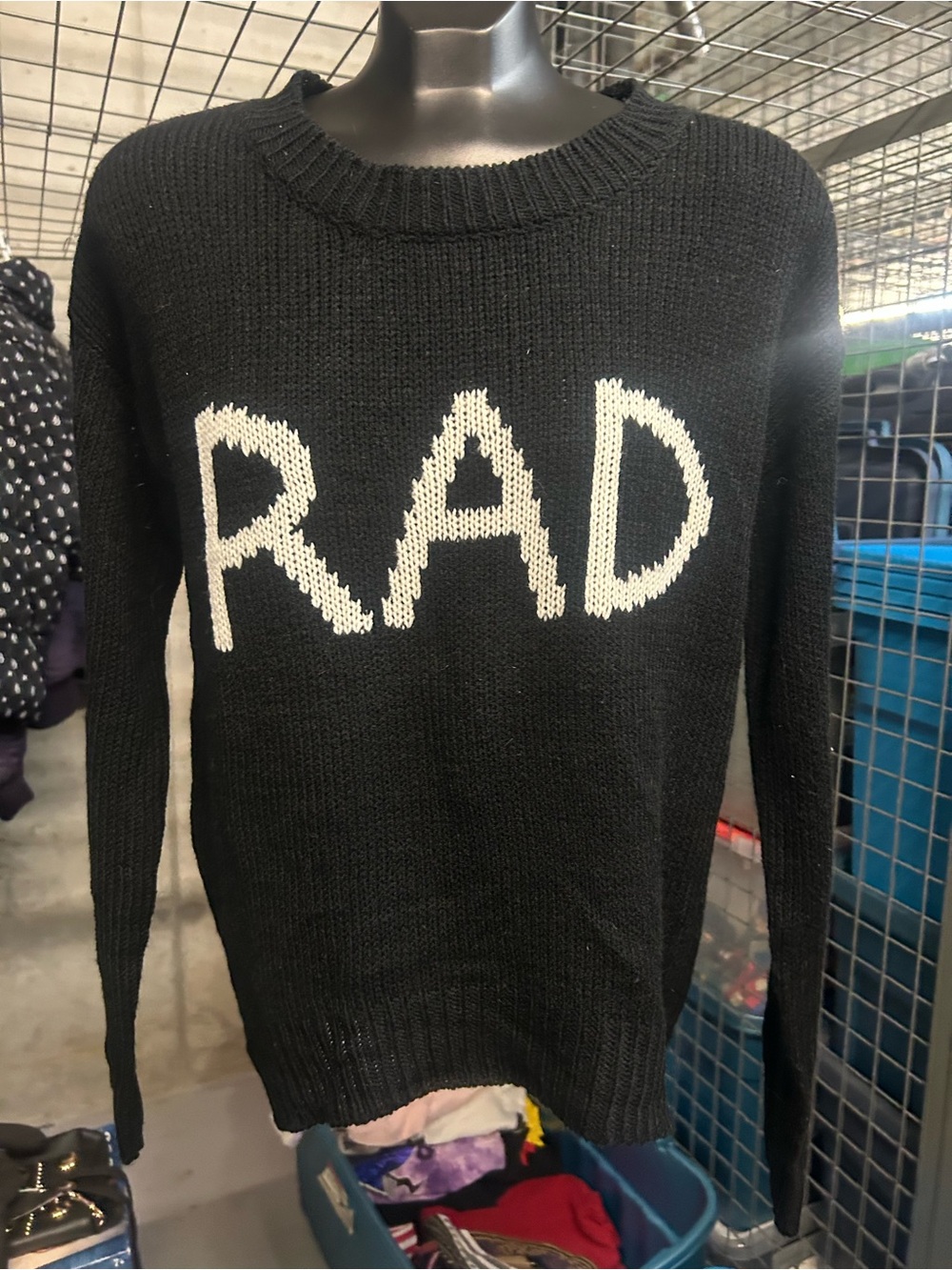 Brand new Black 'RAD' Knit Sweater - Casual Women’s Pullover knit M